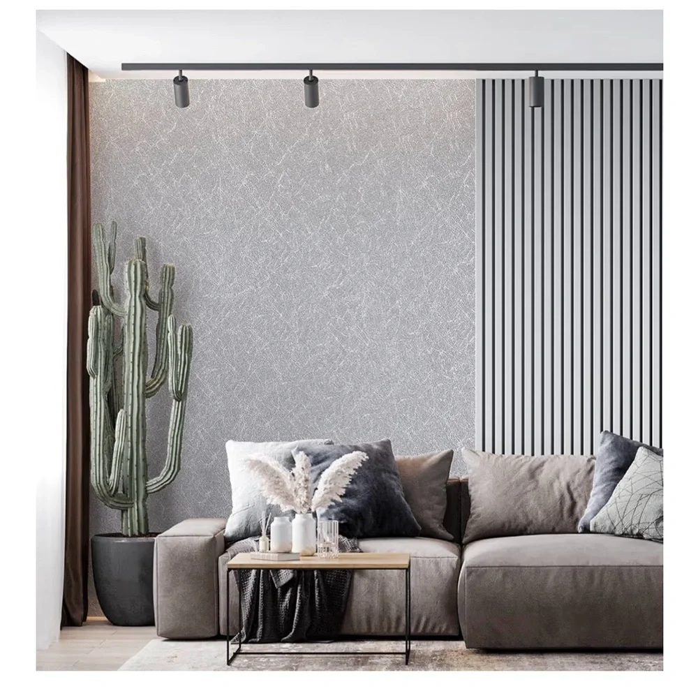 2 rolls of Silver Grey Wallpaper